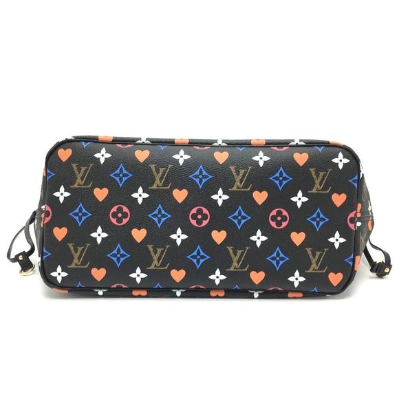 Louis Vuitton Neverfull MM Game On Tote Bag Black - Picture 2 of 13